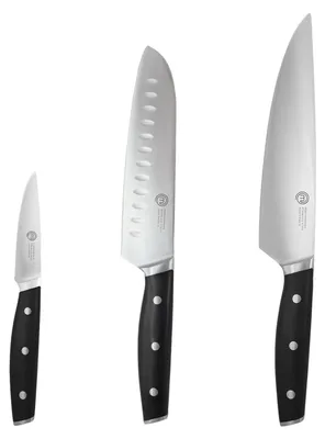 Produktbild von MasterChef Messerset mit 3 Kochmesser Profi Messer, Rostfreier Spezialstahl