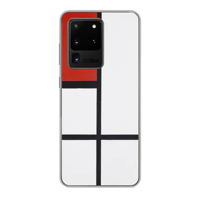 Produktbild von MuchoWow® Handyhülle Schutzhülle Hülle für Samsung Galaxy S20 Ultra Komposition - Piet Mondrian Silikon Softcase Handy Hülle - Karteninhaber