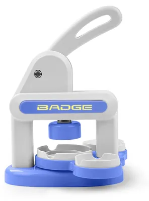 Immagine prodotto di Macchina per bottoni - Pressa per badge e bottoni - Modello da banco - Con stampo - Blu