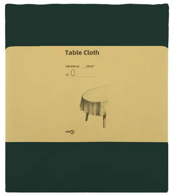 Image de vidaXL, nappe ovale, lot de 5, vert foncé, 160 x 220 cm, polyester