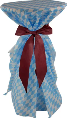 Produktbild von genähte Stehtischhusse, bayern, 70-80cm Ø Schleifenband: Bordeaux