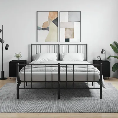 Obrázok produktu pre vidaXL Nočné stolíky 2 ks čierne 40x40x50 cm Drevo Materiál