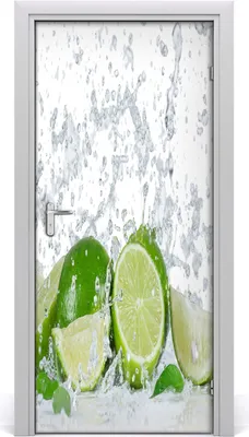 Produktbild von Tulup Türaufkleber 95x205 cm Dekorative Aufkleber Selbstklebend Wasserdichte Tapete Abnehmbar Schlafzimmer Wohnzimmer Wohnkultur - grüne Zitrone