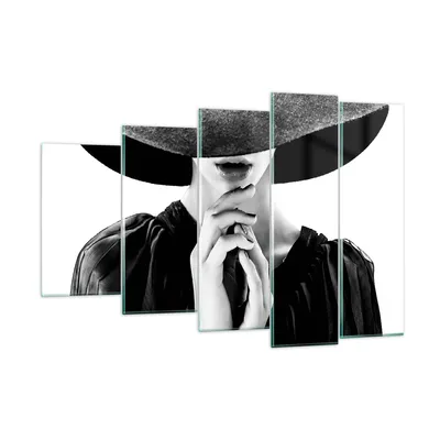 Produktbild von Bilder auf glas - 5 Teile - Frau Hände Hut - 150x100cm - Glasbilder - Wandbilder - Bilder - zum Aufhängen bereit - Wanddekoration aus Glas - Glas Bilder - Wandbild auf Glas - GEG150x100-5128