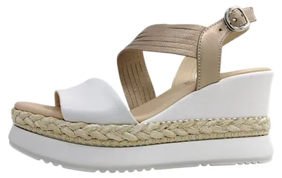 Immagine prodotto di Scarpe da donna Nero Giardini, sandali, sandali con zeppa, colore bianco, casual