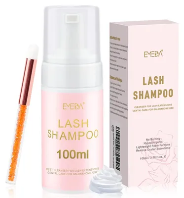 Produktbild von Wimpernshampoo mit Bürste 100ml für Salon & Heimanwendung