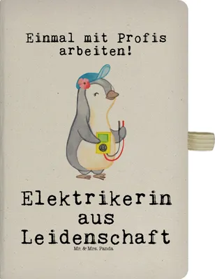 Produktbild von Mr. & Mrs. Panda Skizzenbuch Elektrikerin Leidenschaft - Transparent - Geschenk, Beruf, Journal, Adressbuch, Ausbildung, Gesellenprüfung, Jubiläum, Spruch, notizbuch