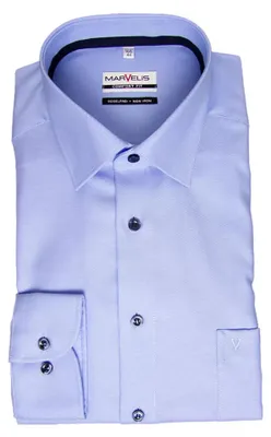Produktbild von Marvelis - Comfort Fit - Herren Langarm Hemd, (711234), Größe:40, Farbe:Hellblau (11)