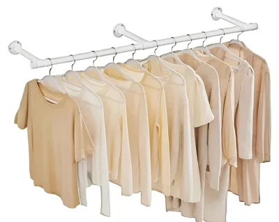 Immagine prodotto di Asta appendiabiti regolabile - organizer per armadio in acciaio - 30 cm x 170 cm x 7 cm