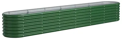 Productafbeelding van vidaXL Verhoogde plantenbak, verzinkt staal, 260x40x36 cm, groen
