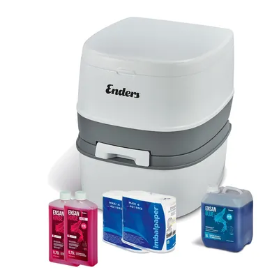 Produktbild von Enders Campingtoilette SUPREME Blue XL Set - Chemietoilette Camping WC - Zubehör
