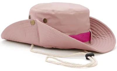 Productafbeelding van Zonnekap, bushut, voor heren en dames, met brede rand, UV-bescherming, one size. Kleur: roze