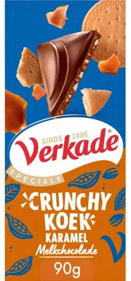 Image de Verkade Specials Crunchy Koek Karamel Melk 90g – Biscuit croquant au lait et caramel