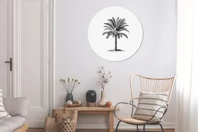 Produktbild von MuchoWow® - Mauerkreis - Wandbilder - Runde Bild - Bild aus Aluminium - Schlafzimmer - Wohnzimmerdekoration - Wand Dekoration