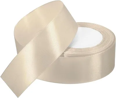 Produktbild von 4cm Beige Satinband, Satin Dekoband Präsent Geschenkband Breit Ribbon für Kleid Hochzeit, Taufe und Geburtstag Geschenke,Satin Dekoband, Deko Band Geschenkverpackung, 22.8M…