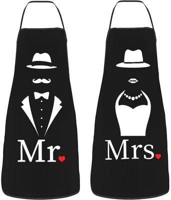 Produktbild von Küchenschürze Set, Mr und Mrs, für Küche
