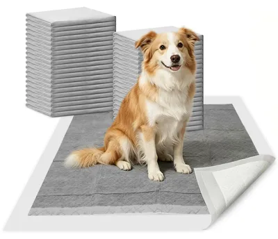 Obrázok produktu pre VINATO, 40 kusov tréningových podložiek pre psov, 60 x 60 cm, jednorázové podložky pre šteňatá, superabsorpčné a proti pretečeniu, podložky s aktívnym uhlím pre psov
