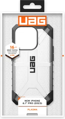 Produktbild von Urban Armor Gear Plasma, Cover, Apple, iPhone 15 Pro, 15,5 cm (6.1"), Schwarz, Transparent