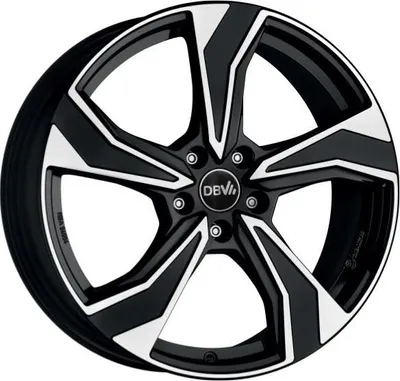 Produktbild von 19 Zoll Alufelge DBV VENEZIA KB 7,5x19 5/114,3 ET49,5 schwarz, poliert Felge