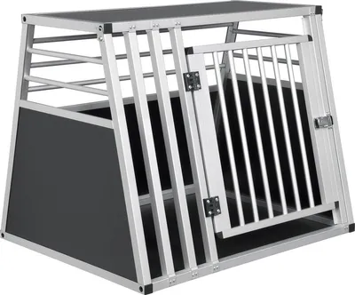 Obrázok produktu pre Hundebench Auto – skladací prepravný box pre zvieratá – cestovný box pre psov – čierny – 65 × 65 × 80 cm – izolovaný a umývateľný