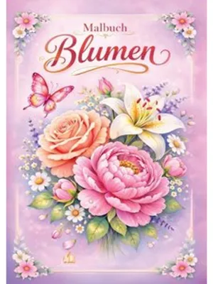 Produktbild von Blumen Malbuch für Erwachsene mit 50 schönen Ausmalmotiven