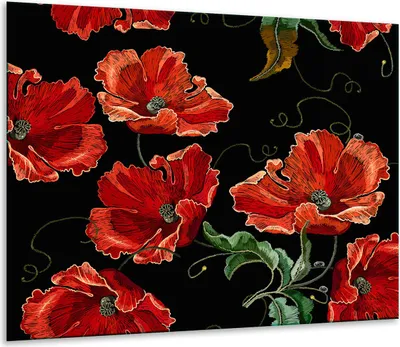 Obrázek produktu pro Kryt varné desky Skleněný kryt varné desky Splashback 60x52cm Květiny