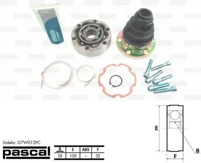 Produktbild von PASCAL Gelenksatz Antriebswelle Getriebeseitig für VW Golf VII Schrägheck (5G1, BQ1, BE1, BE2) G7W015PC