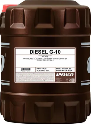 Produktbild von PEMCO Truck UHPD DIESEL G-10 für 5W-40 20 Liter Motoröl Motorenöl Synthetisch 228.5 MAN M 3277 VDS-3 RLD-2 Mack EO-N Öl