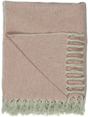 Produktbild von IB Laursen Plaid Faded Rose Creme 130x160 Wolldecke Baumwolle Decke