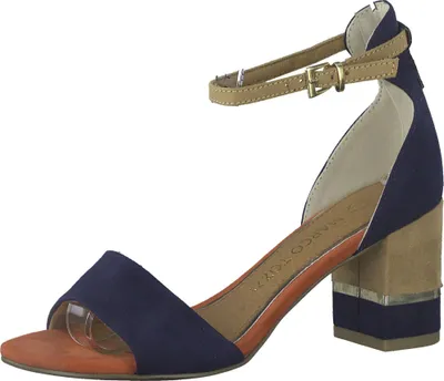 Produktbild von MARCO TOZZI Damen Sandalette Colorblock geschlossene Ferse 2-28303-20, Größe:38 EU, Farbe:Blau