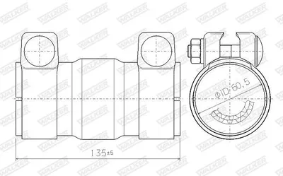 Produktbild von WALKER 69007 Euro 2 Universal Katalysator Kat für Benzinmotor