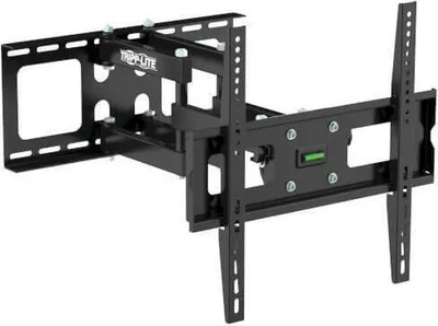 Productafbeelding van Tripp Lite beugel voor wandmontage van displays, TV's en monitoren. Zwenk- en kantelbaar, geschikt voor televisies/monitoren van 26" tot 55". Per stuk. Voor platte schermen. Materiaal: staal. Kleur: zwart. Geschikt voor schermformaten: 66,04 - 139,7 cm (26" - 55"). Wandmontage