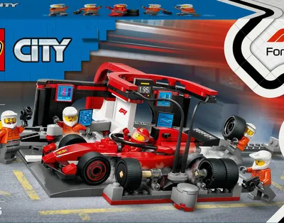 Immagine prodotto di LEGO City 60443 F1 Pit Stop e Meccanici con Ferrari 322 Pezzi 6+ Anni