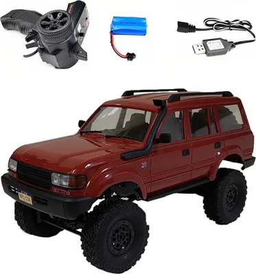 Zdjęcie produktu dla C54 RC Car for Wpl Land Cruiser 4wd Lc80 Crawler Full Scale 260 Motor Offroad Climbing Vehicle Red