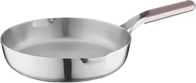 Imagen del producto de Sartén de acero inoxidable de 28 cm - sin - Sartén universal para todo tipo de cocinas - Apta para inducción - Sartén grande para freír