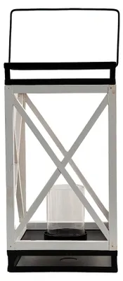 Immagine prodotto di Lanterna Clayre & Eef 38 cm Bianco Nero Legno