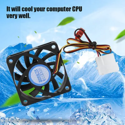 Zdjęcie produktu dla 4Pin/3Pin DC12V 6CM Wysokiej jakości wyciszony wentylator chłodzący radiator procesora z 11 łopatkami