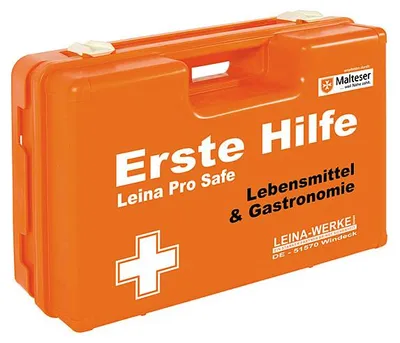 Zdjęcie produktu dla Apteczka pierwszej pomocy Leina Food Gastro Pro Safe DIN 13157 pomarańczowa