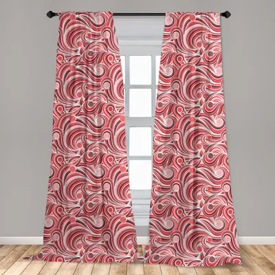 Zdjęcie produktu dla Abakuhaus, zasłony okienne, styl retro, zestaw składający się z 2 elementów, wymiary: 150 x 245 cm