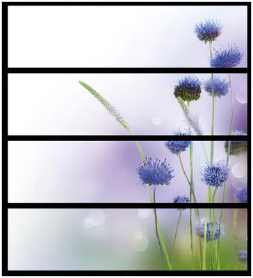 Produktbild von Wallario Möbelfolie / Aufkleber, geeignet für Ikea Malm Kommode mit 4 Schubfächern - Abstrakte lila Blume