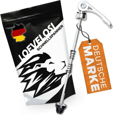 Produktbild von Fahrradachse Schnellspanner Schnellverschluss Steckachse Alu Hinterrad Silber
