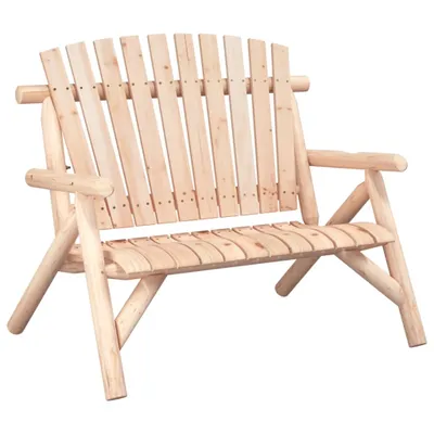 Image de vidaXL Banc de jardin 2 places 119x85x98 cm bois massif épicéa