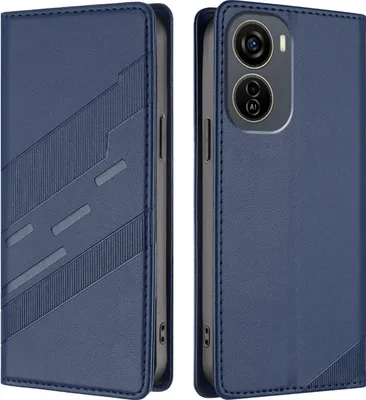 Obrázek produktu pro Pouzdro pro ZTE Blade V50 Design 5G,Polyuretankožené peněženkové pouzdro s přihrádkou na karty a funkcí stojánku Blau