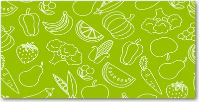 Produktbild von Tulup Glas-Bild -140x70- Wandkunst Dekorative Wand für Küche & Wohnzimmer - Essen & Getränke - Obst Gemüse - Grün