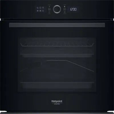 Produktbild von Einbaubackofen – Pyrolyse, Umluft – HOTPOINT HA4S80PM0BA – Schwarz – Kühlfront – 73 Liter – 59,5 x 56,4 x 59,5 cm