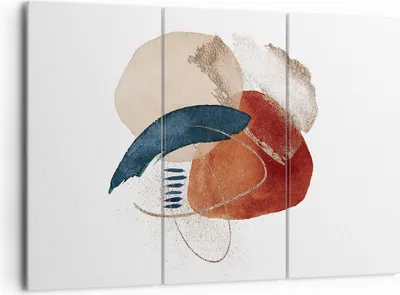 Produktbild von Bild auf Leinwand - Leinwandbild - 3 Teile - Abstraktion Flecken Modern - 165x110cm - Wand Bild - Wanddeko - Wandbilder - Leinwanddruck - Bilder - Wanddekoration - Leinwand bilder - CE165x110-4561