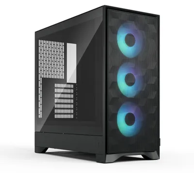 Zdjęcie produktu dla Fractal Design Pop 2 Air Black TG RGB, Midi Tower, PC, Czarny, ATX, micro ATX, Mini-ITX, Stal, Gaming