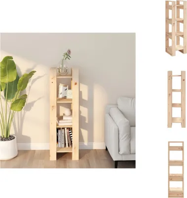 Zdjęcie produktu dla vidaXL Regał/przegroda do pokoju 41x35x125 cm lite drewno sosnowe - Regały i biblioteczki