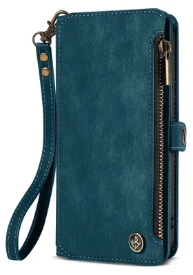 Produktbild von Handy Hülle für Samsung Galaxy A56 5G Geldbeutel Geldbörse RFID Schutz Klapphülle Cover Schutzhülle Wallet Farbe: Petrol