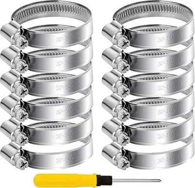 Produktbild von Famanu Schlauchschellen Edelstahl - 32-50 mm, 12 Stück